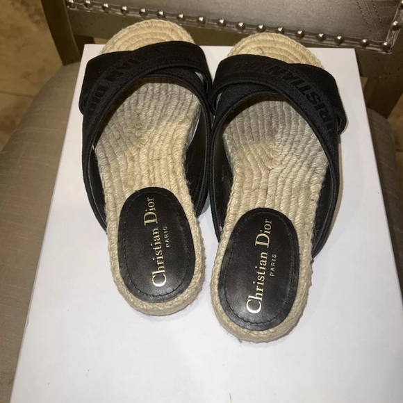 Brand New Dior Espadrille Sandals 37 - Picture 2 of 3